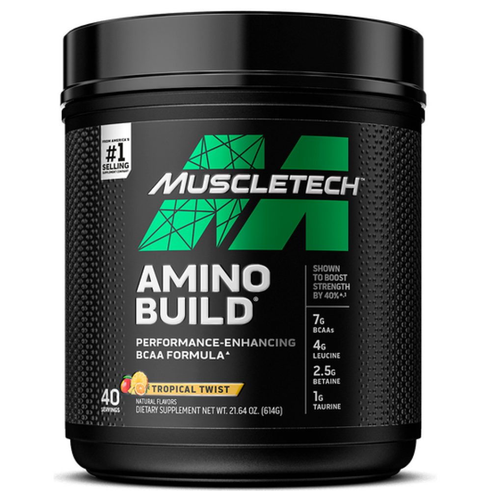MuscleTech Amino Build BCAAs and Electrolytes, 40 Servings Tropical Twist MuscleTech Amino Build BCAAs and Electrolytes, 40 Servings Tropical Twist