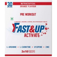 Fast&Up Activate - Caffeine Free Pre-Sports/Pre-Workout Supplement 30 Effervescent Tablets, Orange Flavour