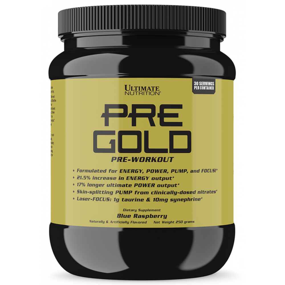 Ultimate Nutrition Pre Gold 250gm Blue Raspberry Ultimate Nutrition Pre Gold 250gm Blue Raspberry