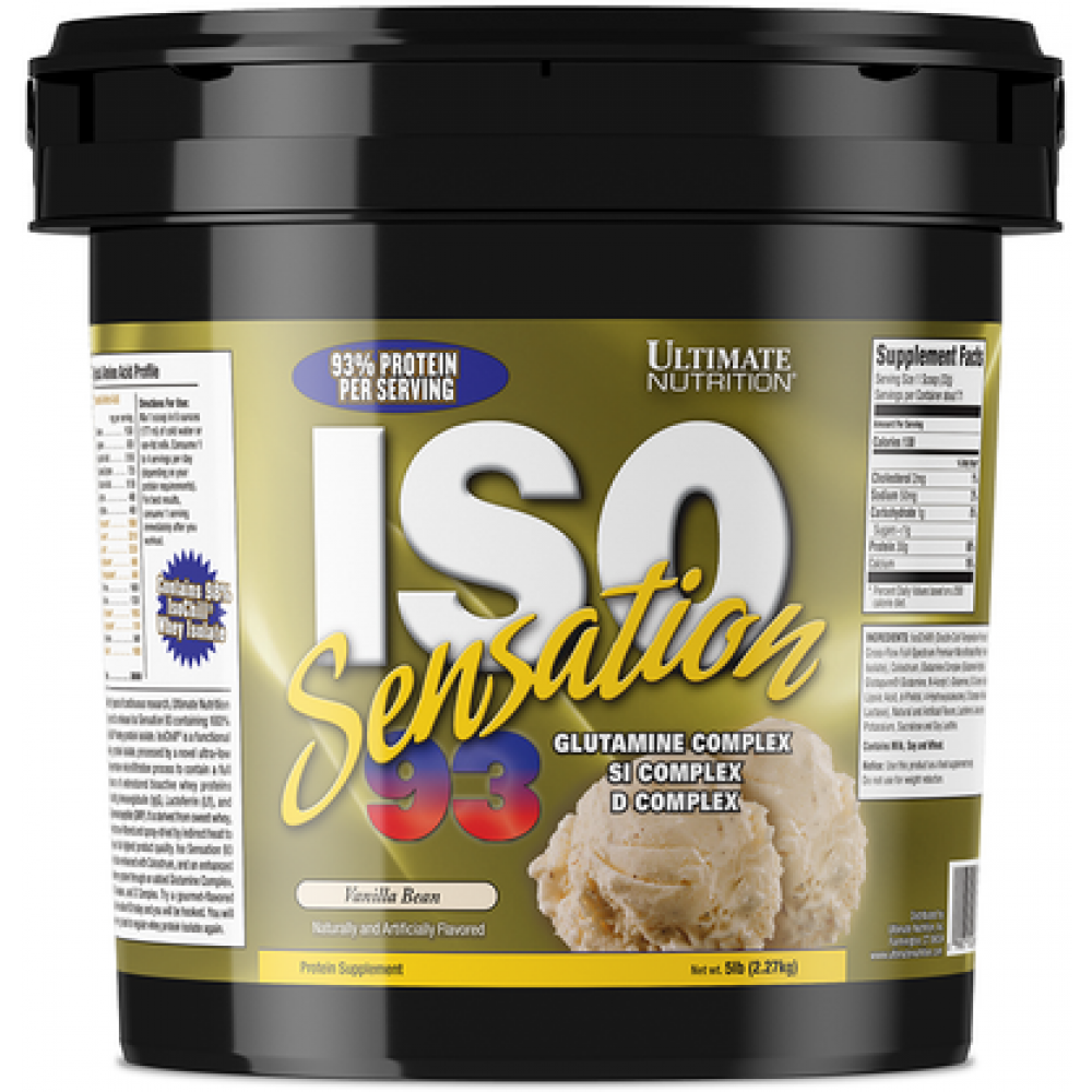 Ultimate Nutrition ISO Sensation 93 - 5 lbs Vanilla Bean Ultimate Nutrition ISO Sensation 93 - 5 lbs Vanilla Bean
