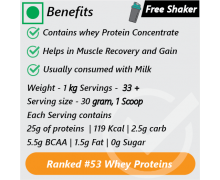 AS-IT-IS Nutrition Whey Protein Concentrate 80% Unflavoured-1kg