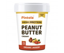 Pintola HIGH Protein Peanut Butter Organic Jaggery Creamy 500Grams