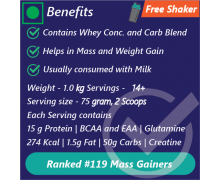 Scitron Supreme Mass Gainer-1 kg  Chocolate
